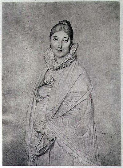 Portrait of a Woman by Jean Auguste Dominique (after) Ingres