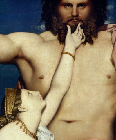 Jupiter and Thetis (detail) by Jean Auguste Dominique Ingres