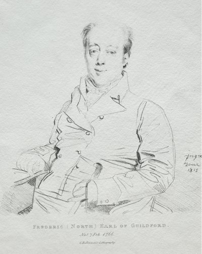 Frederic 5th Earl of Guilford by Jean Auguste Dominique Ingres