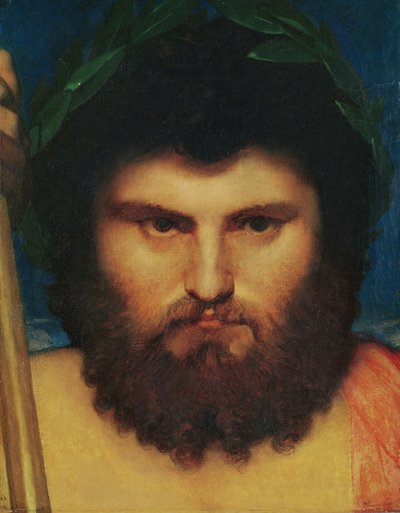 Head of Jupiter, study for Jupiter and Thetis by Jean Auguste Dominique Ingres