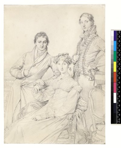 Mr. and Mrs. Woodhead with Rev. Henry Comber as a Youth by Jean Auguste Dominique Ingres
