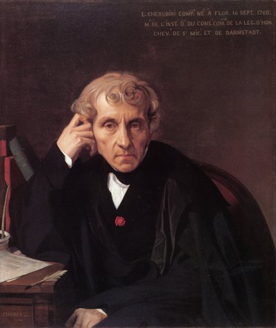 Portrait of the composer Luigi Cherubini 1760-1842, 1841 by Jean Auguste Dominique Ingres