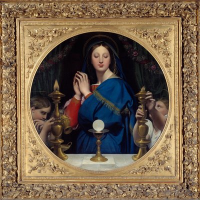 The Virgin Worshipping the Host by Jean Auguste Dominique Ingres
