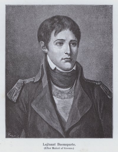 Napoleon Bonaparte as a Young Lieutenant of Artillery, c1785 by Jean Baptiste (after) Greuze