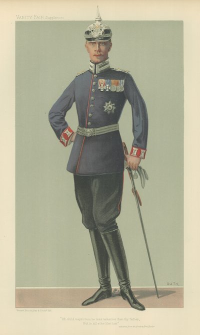 HRH The Crown Prince of Germany by Jean Baptiste (after) Guth