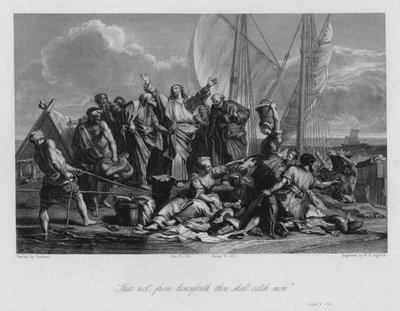 Miraculous Draught of Fishes by Jean Baptiste (after) Jouvenet