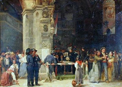 Drawing for Military Service, Modern Italy by Jean Baptiste (circle of) Hilair