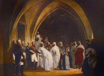 The President of Republican-Prince Louis Napoleon (1808-1873) Frees Abd el Kader, Amboise Castle, October 16 by Jean Baptiste Ange Tissier