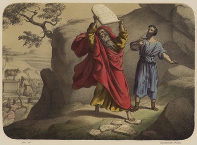 Moses Breaks the Tablets of the Law by Jean Baptiste Auguste Leloir