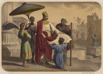Solomon Builds the Temple by Jean Baptiste Auguste Leloir