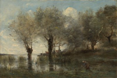 A Pond in Picardy by Jean Baptiste Camille Corot
