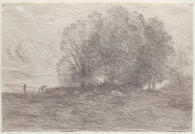 Group of Trees by Jean Baptiste Camille Corot