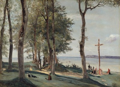 Honfleur: Calvary, ca. 1830 by Jean Baptiste Camille Corot