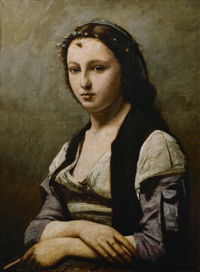 Lady with a Pearl by Jean-Baptiste-Camille Corot