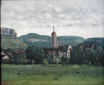 Landscape with Church by Jean Baptiste Camille Corot