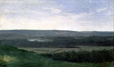 Landscape with Distant Mountains, c.1840-45 by Jean Baptiste Camille Corot
