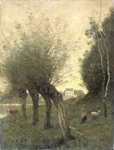 Landscape with Pollard Willows by Jean Baptiste Camille Corot