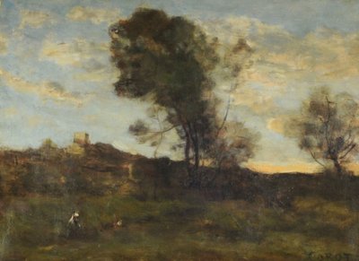 Last Sun Rays, c.1870 by Jean Baptiste Camille Corot