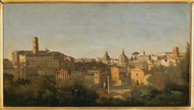 The Forum, view from the Farnese Gardens, Rome by Jean-Baptiste-Camille Corot