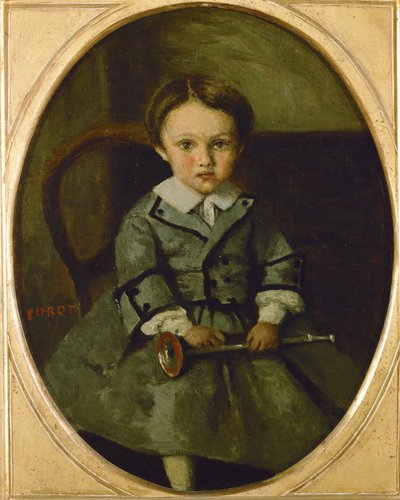 Maurice Robert as a Child by Jean-Baptiste-Camille Corot