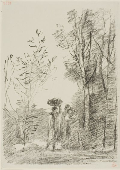 Meeting in the Woods by Jean Baptiste Camille Corot