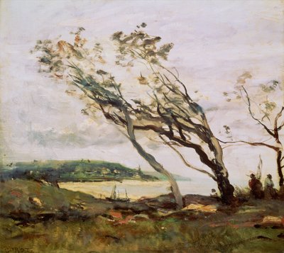 Stormy day on the Channel by Jean Baptiste Camille Corot