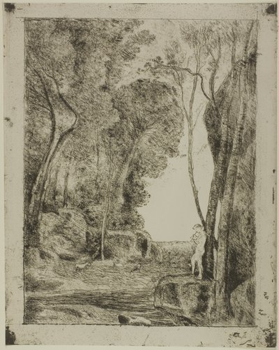 The Young Shepherd, First Plate by Jean Baptiste Camille Corot