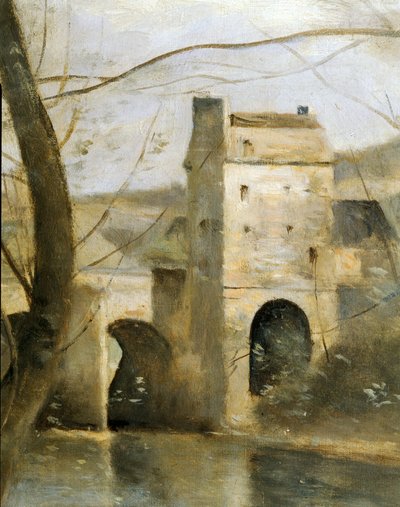 The Bridge at Mantes, France by Jean-Baptiste-Camille Corot