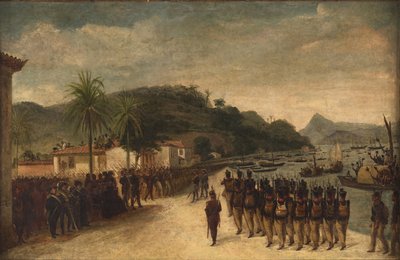 Boarding, on Praia Grande, of Troops Destined for the Blockade of Montivideu by Jean Baptiste Debret