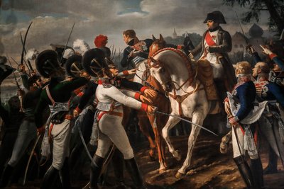 Bonaparte Haranguing the Bavarian and Württemberg Army in Abensberg by Jean Baptiste Debret