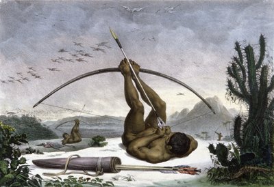 Indians Pulling the Bow by Jean Baptiste Debret