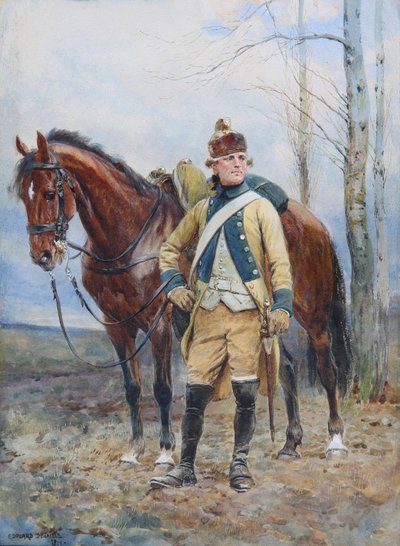 Dragoon of the Legion de Flandres in 1763-1766 by Jean Baptiste Edouard Detaille