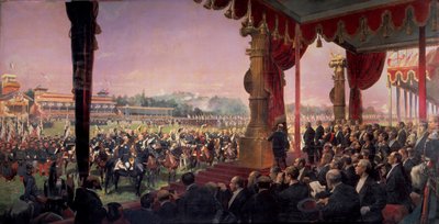 The Distribution of Flags at Longchamp by President Jules Grevy on 14 July 1880 by Jean Baptiste Edouard Detaille