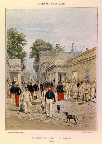 Types and Uniforms of the French Army by Captain Jules Richard, Illustrated by Edouard Detaille: Line Infantry: The Barracks in 1885 by Jean Baptiste Edouard Detaille