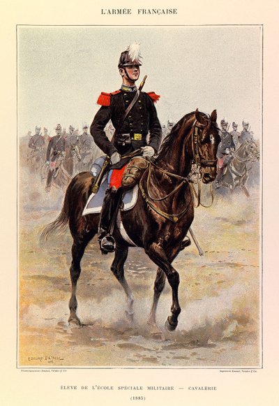 Types and Uniforms of the French Army: Pupil of the Special Military School: Cavalry in 1885 by Jean Baptiste Edouard Detaille