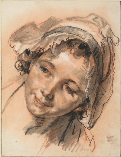 Head of Smiling Girl by Jean Baptiste Greuze