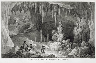 View of the Interior of the Grotto of Antiparos, engraved by Jean Baptiste Tillard by Jean Baptiste Hilair