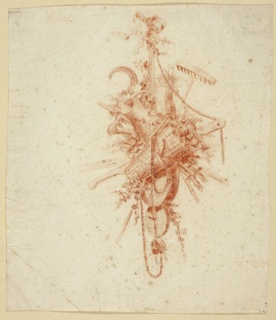 Design for Trophy with Gardening Tools by Jean Baptiste Huet