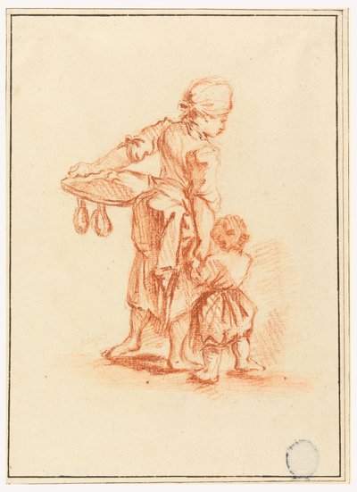 A Woman Leading a Child, 1750–75 by Jean Baptiste Le Prince