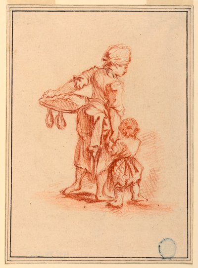 A Woman Leading a Child, 1750–75 by Jean Baptiste Le Prince