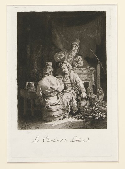 The Virtue in the Cabaret and The Carter and the Dairywoman by Jean Baptiste Le Prince