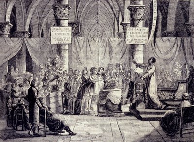 Baptism of members of the Theophilanthropy sect between 1796 and 1800. by Jean Baptiste Mallet