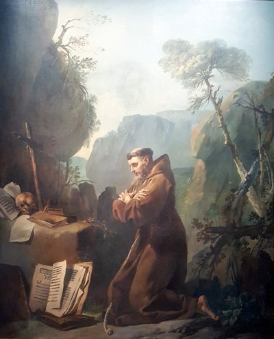 Saint Francis of Assisi in Prayer by Jean Baptiste Marie Pierre