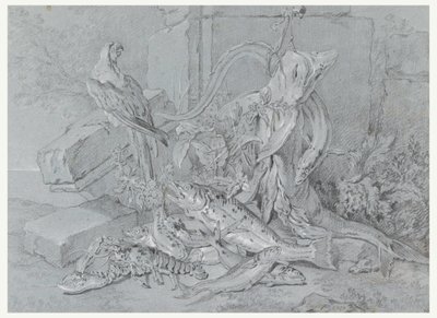 Still-life with Fish and Parrot, 1740 by Jean-Baptiste Oudry