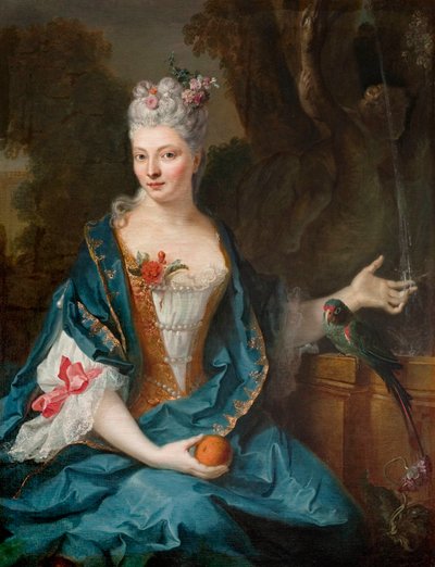 Lady Seated in a Garden by Jean-Baptiste Oudry