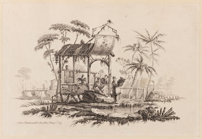 Figures Underneath a Structure by Jean Baptiste Pillement