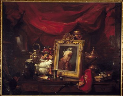 Chardin and his models. Table in an array (abyme) by Jean Baptiste Simeon Chardin