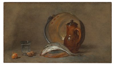 Still Life with Fish and a Copper Pot by Jean Baptiste Simeon Chardin