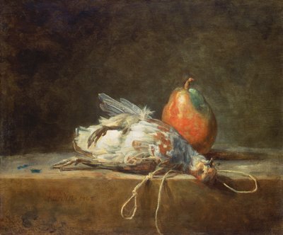 Still Life with Partridge and Pear by Jean Baptiste Simeon Chardin