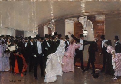 Altercation in the Corridors of the Opera by Jean Beraud